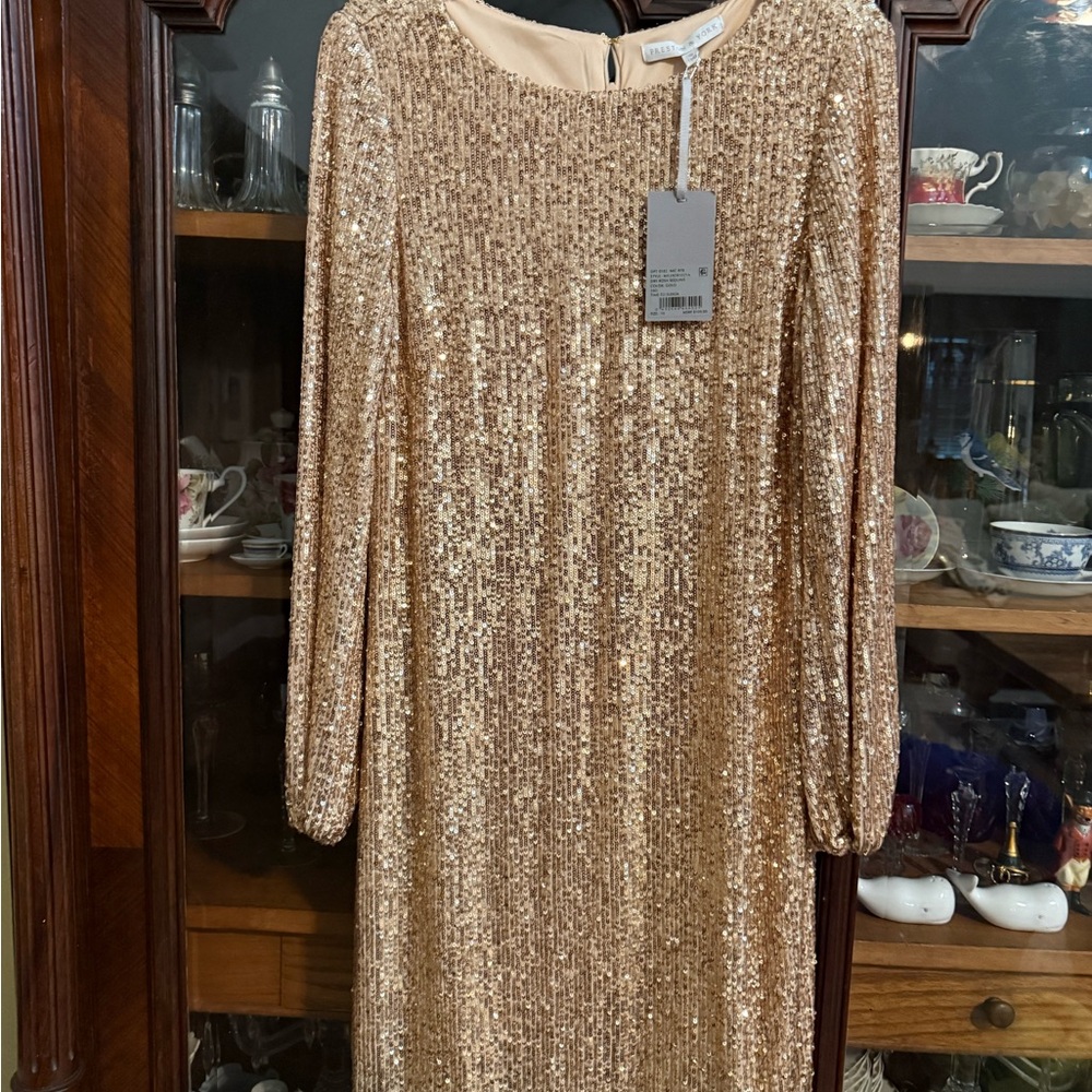 Preston & York Shimmering Gold Sequin Dress